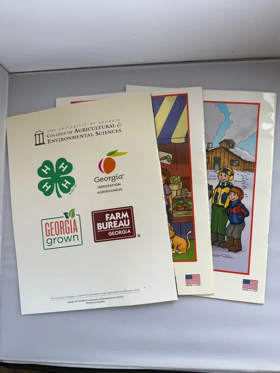 Set of 3 Nature/Farming Childrens Coloring Books- Sugarhouse Veggies Agriculture - Picture 2 of 10